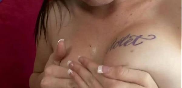  Busted babe titjob